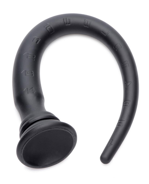 Hosed Tapered Silicone Hose Flexible Anal Play 15in - Black