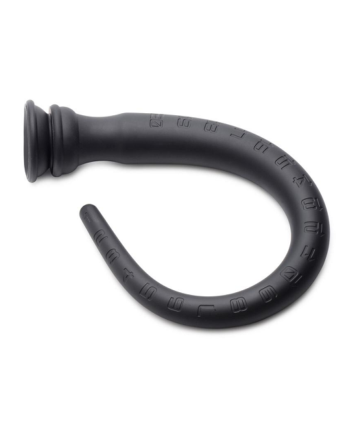Hosed Tapered Silicone Hose Flexible Anal Play 22in - Black