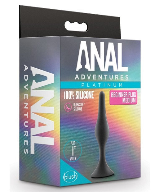 Anal Adventures Platinum - Silicone Beginner Plug - S/M/L