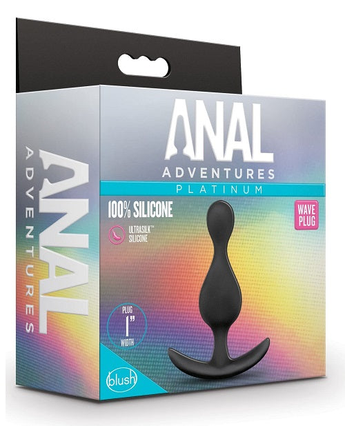 Anal Adventures Platinum - Wave Silicone Butt Plug
