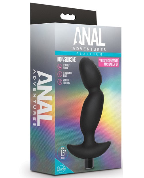 Anal Adventures Platinum - Silicone Rechargeable Vibrating Prostate Massager 04