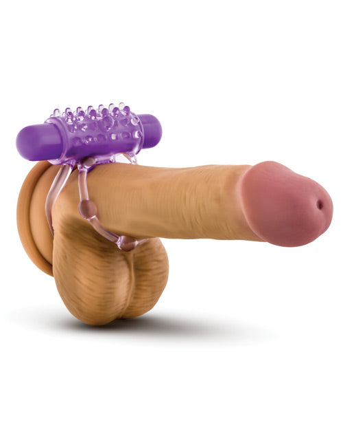 Play With Me the Player Vibrating Double Strap Cockring - Purple