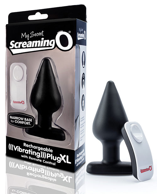 Screaming O My Secret Remote Vibrating XL Plug - Black