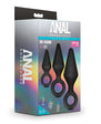 Anal Adventures Platinum - Silicone Loop Plug Kit 3pc