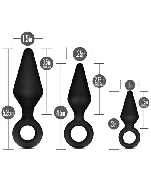 Anal Adventures Platinum - Silicone Loop Plug Kit 3pc