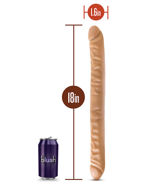 Blush Dr. Skin 18" Double Dildo - Caramel