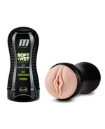 BL M for Men Soft & Wet Pussy w/ Pleasure Ridges Stroker Beige