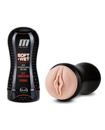 BL M for Men Soft & Wet Pussy w/ Pleasure Ridges & Orbs Stroker Beige