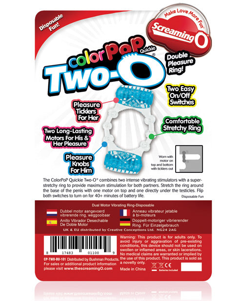 Screaming O Color Pop Quickie Two-O