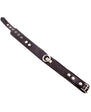 Rouge Plain Leather Adjustable Collar 1 Ring - Black