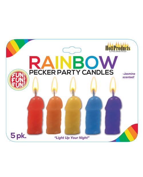 Rainbow Pecker Party Candles
