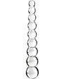 Icicles No. 2 Hand Blown Glass Massager - Clear Rippled