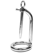 Rouge Chastity Cock Ring and Urethral Probe - Stainless Steel