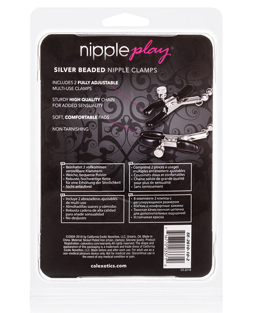 Silver Beaded Nipple Clamps