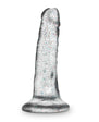 Naturally Yours - 5.5 inch Glitter Dong - Sparkling Clear