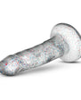 Naturally Yours - 5.5 inch Glitter Dong - Sparkling Clear