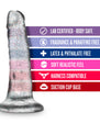 Naturally Yours - 5.5 inch Glitter Dong - Sparkling Clear