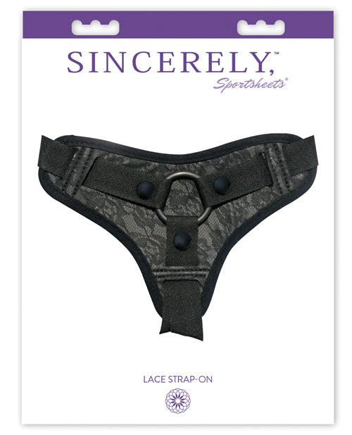Midnight by Sportsheets Lace Strap-On - Black