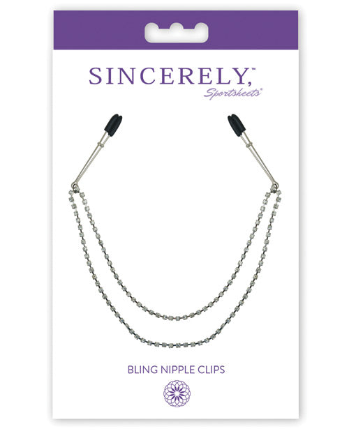 Midnight by Sportsheets Bling Nipple Clips