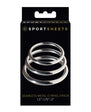 SS Metal O Ring Cock Ring 3Pk - Silver
