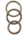 SS Metal O Ring Cock Ring 3Pk - Silver