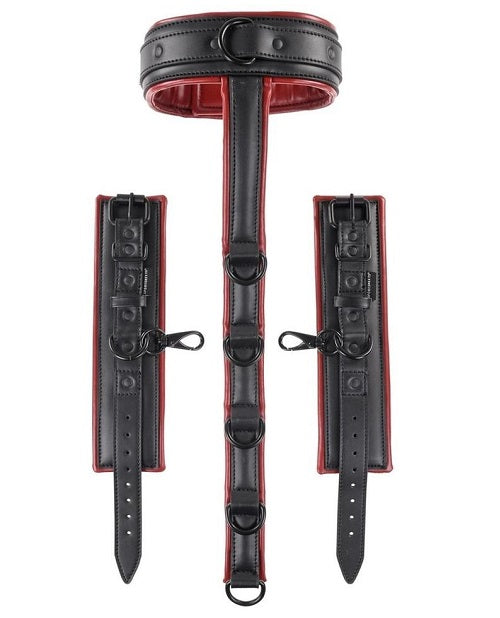 Saffron Neck & Wrist Restraint - Red/Black