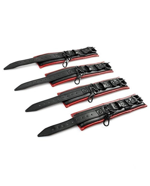 Saffron Spreader Bar & Cuff Set - Black/Red