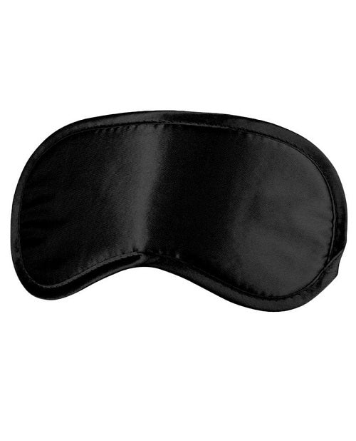 Ouch! Black & White Satin Eye Mask Blk