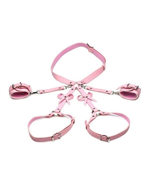Strict - Bondage Harness with Bows - Pink