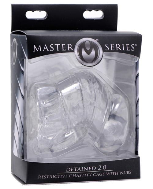 Master Series Detained 2.0 Restrictive Chastity Cage w/Nubs