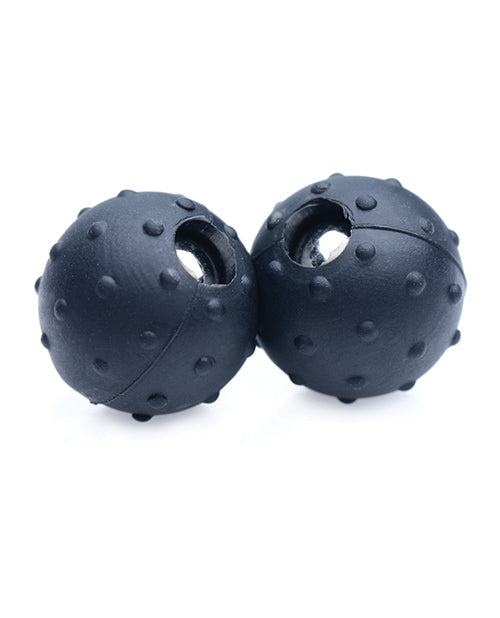 Master Series Dragon's Orbs Nubbed Silicone Magnetic Balls - Black