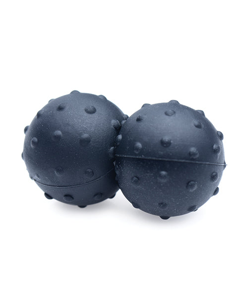 Master Series Dragon's Orbs Nubbed Silicone Magnetic Balls - Black