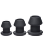 Master Series Gape-Grommets Hollow Silicone Anal Dilator Set (3 Pieces)