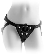 Fetish Fantasy Series Vibrating Plush Harness - Black