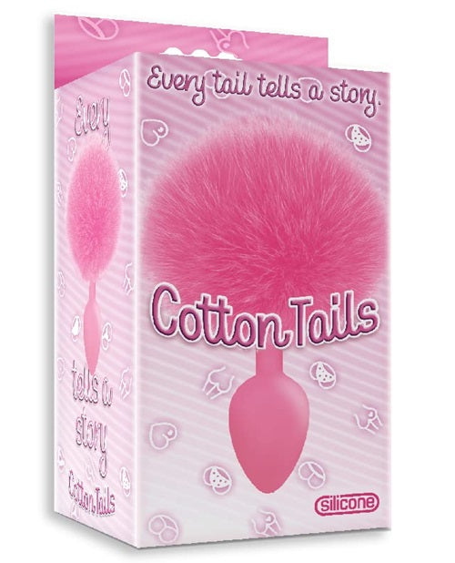 The 9's - Cottontails Silicone Bunny Tail Butt Plug - Pink