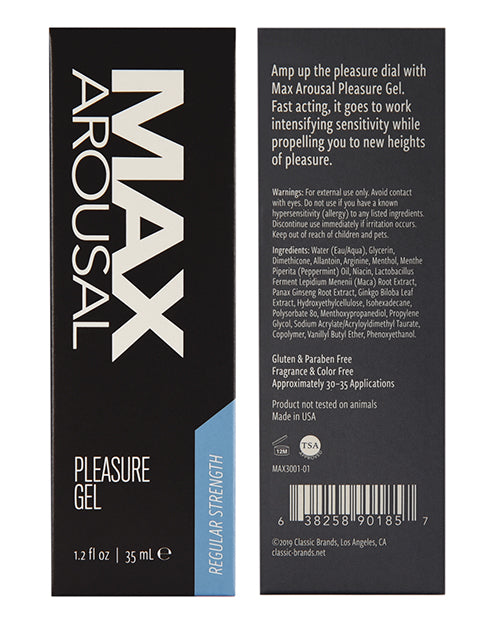 Max Arousal Pleasure Gel Regular Strength - 1.2 oz
