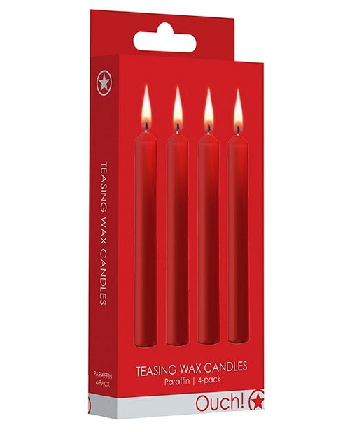 Ouch! Large Wax Candles 4-Pack - Red
