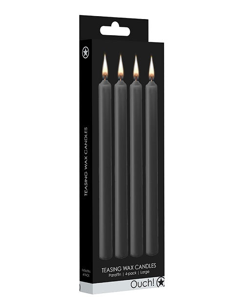 Ouch! Large Wax Candles 4-Pack - Black