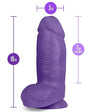 Au Naturel Bold - Chub Dildo with Suction Cup and Balls - 10in Purple