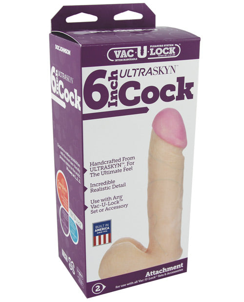 Vac-U-Lock 6" Ultraskyn Cock & Balls - Assorted Tones
