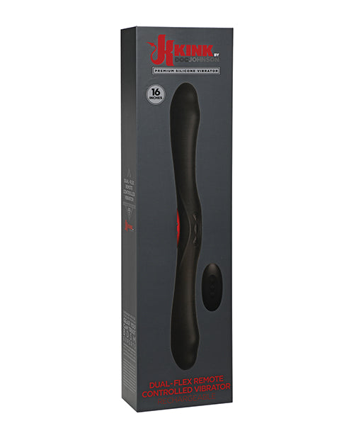 Kink Dual Flex Silicone Vibrator w/Wireless Remote - Black