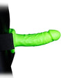 Ouch! Realistic Dildo Strap-On Harness - Glow in the Dark 7in
