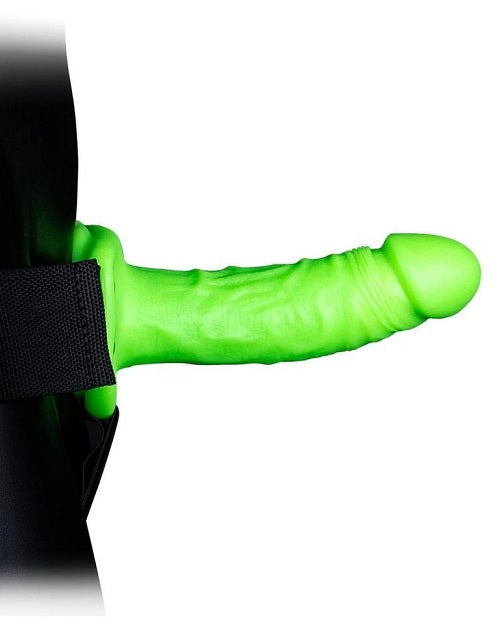 Ouch! Realistic Dildo Strap-On Harness - Glow in the Dark 7in