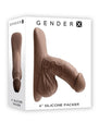 Gender X Silicone Packer Dildo 4in - Chocolate
