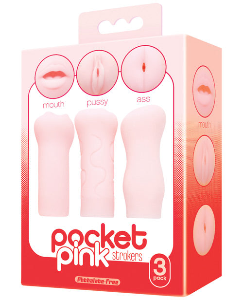 The 9's - Pocket Pink Strokers - 3 Pack