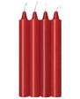 The 9's Make Me Melt Sensual Warm Drip Candles - Red Hot Pack of 4