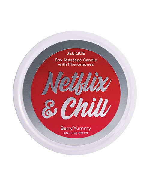 Jelique Massage Candle - 4 oz Netflix & Chill Berry Yummy