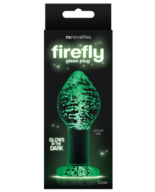 Firefly Clear Glass - Glow In The Dark Glass Anal Plug