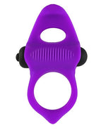 Lingus Max Silicone Vibrating Cock Ring - Purple