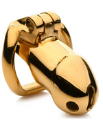Master Series - Midas 18K Gold-Plated Locking Chastity Cage